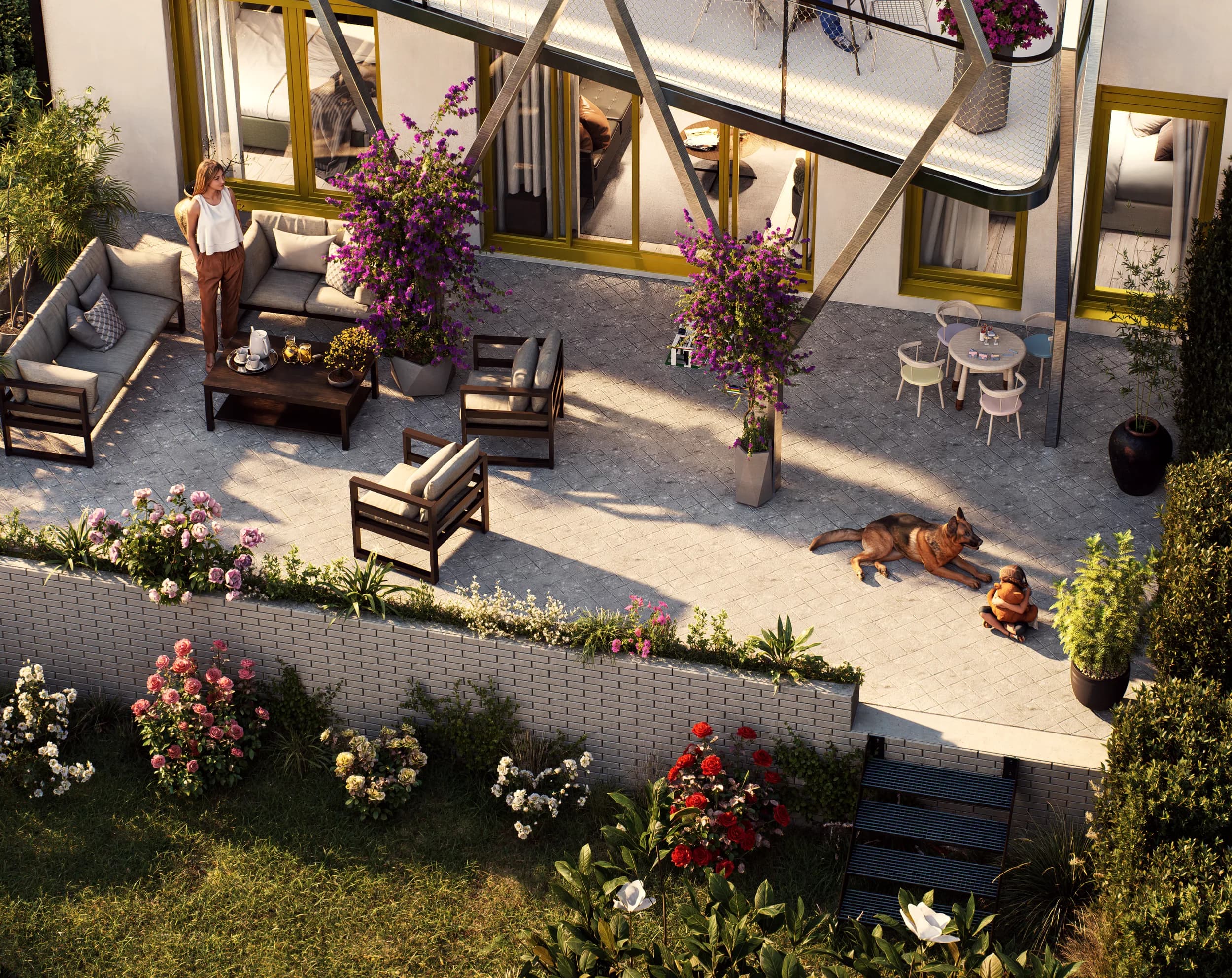 Terraza amplia de una vivienda de El Vivero